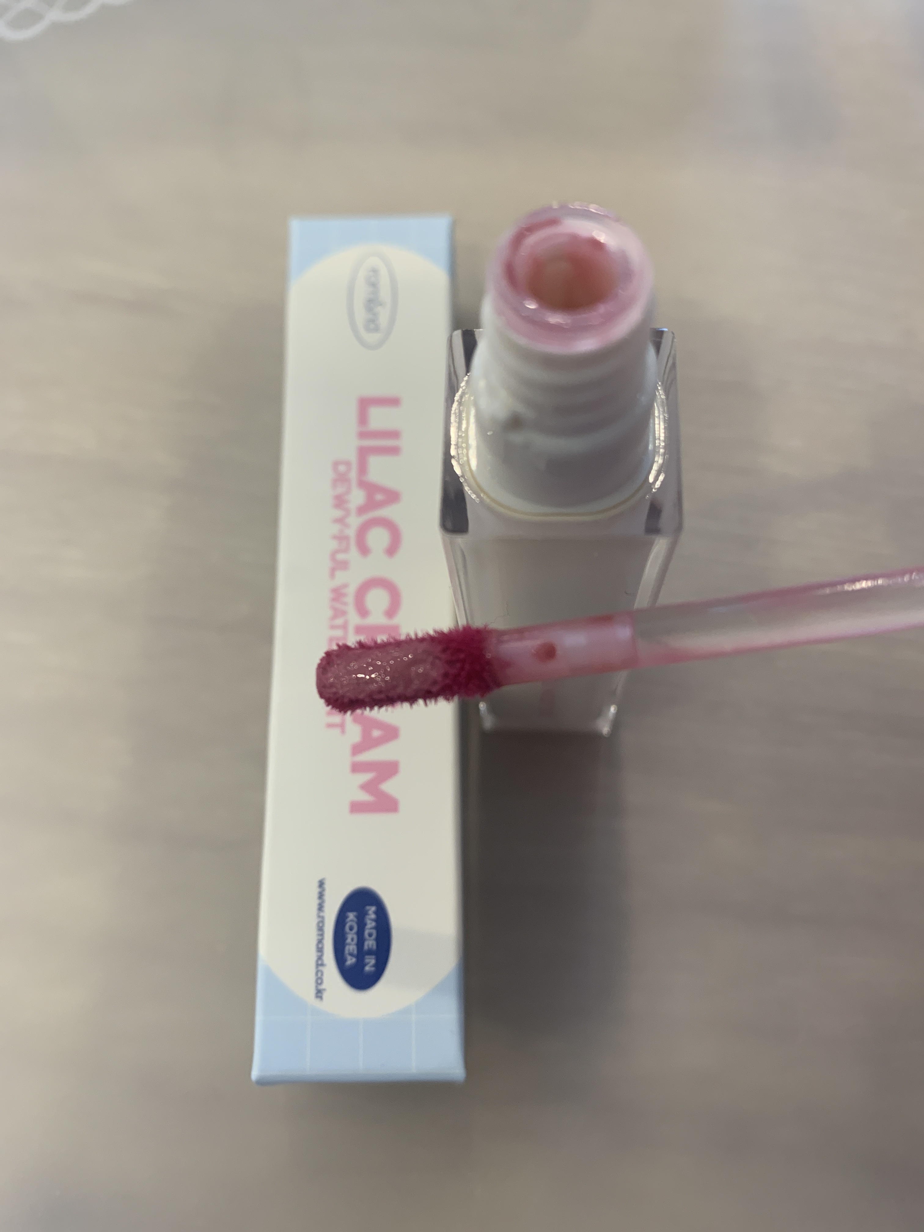 デュイフルウォーターティント<ミルクグロッサリー> 11 LILAC CREAM/rom&nd/リップティントを使ったクチコミ（2枚目）