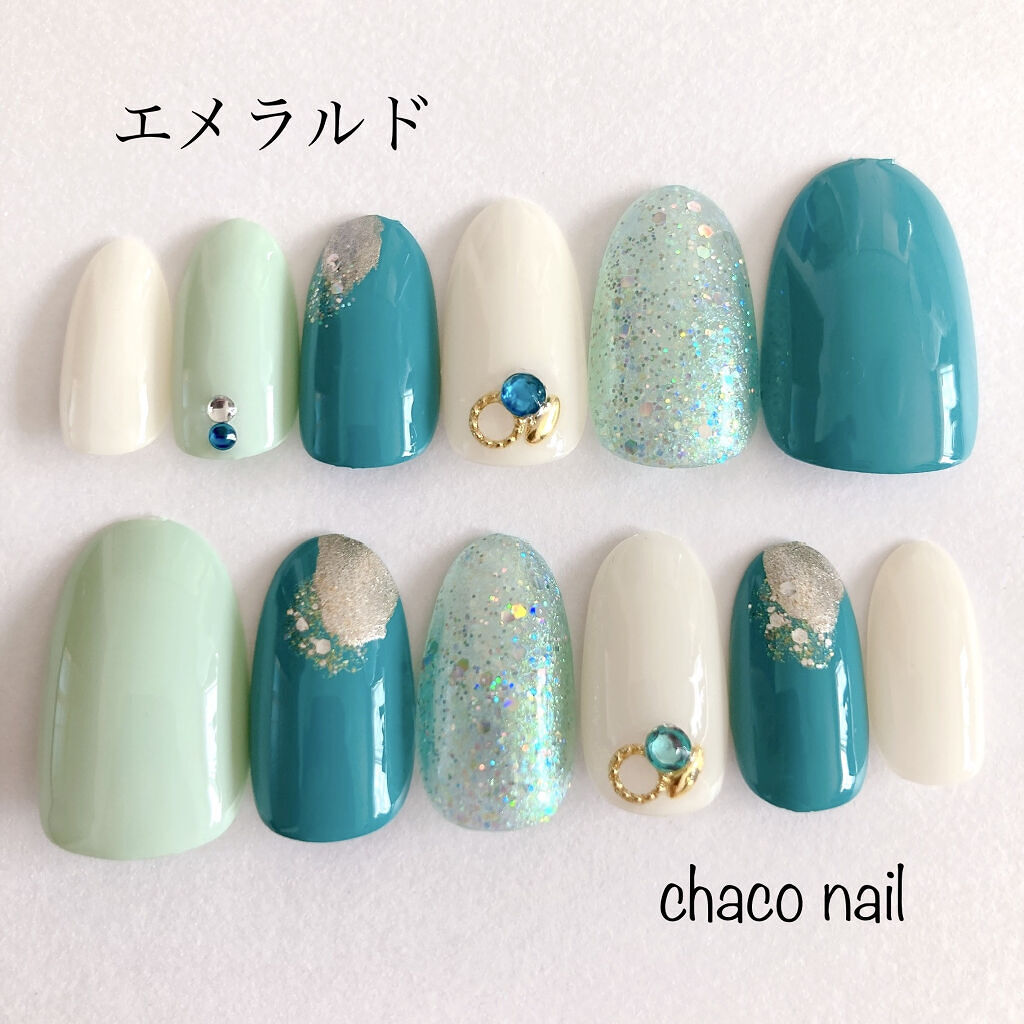 ACネイルエナメル 007G 濃密 緑/セリア/マニキュアを使ったクチコミ（1枚目）