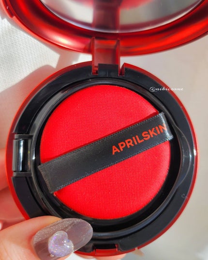 ハイパーカバーフィットクッション red/APRILSKIN/クッションファンデーションを使ったクチコミ(3枚目)