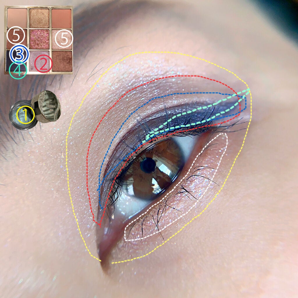 長相思シリーズ 9色アイシャドウパレット/CATKIN/アイシャドウパレットを使ったクチコミ(2枚目)