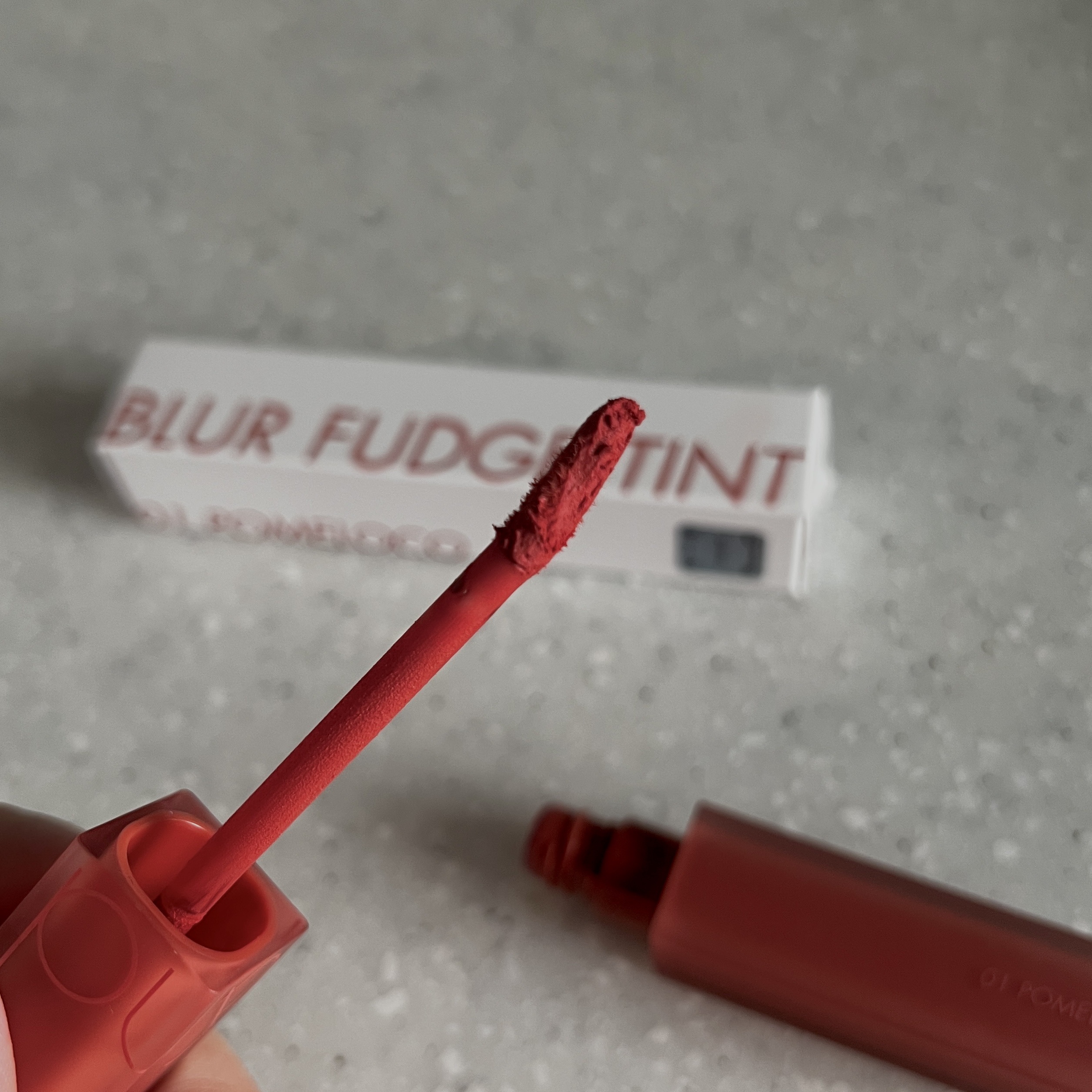 rom&nd ブラーファッジティント 01 ポメロコ(POMELOCO)/rom&nd/リップティントを使ったクチコミ（3枚目）