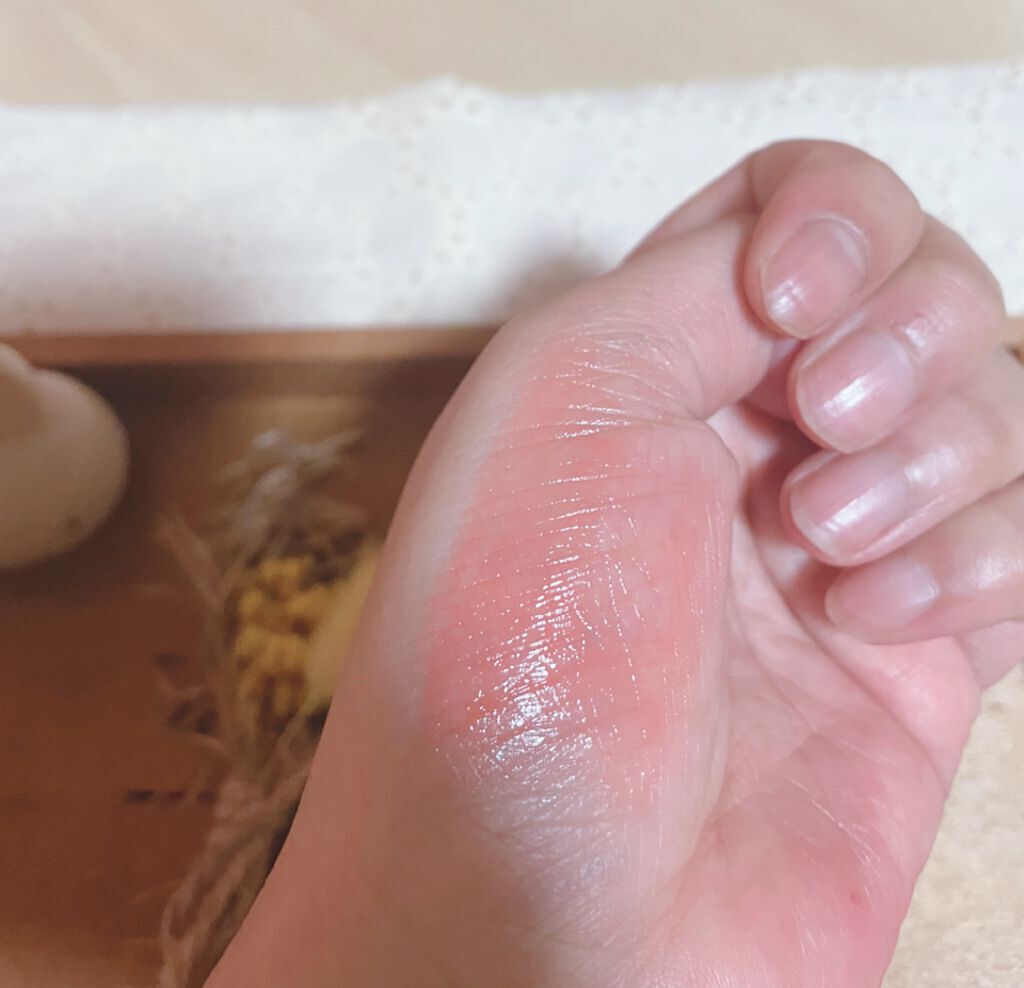 ラスティンググロスリップ OR1 オレンジ系/CEZANNE/口紅を使ったクチコミ（2枚目）