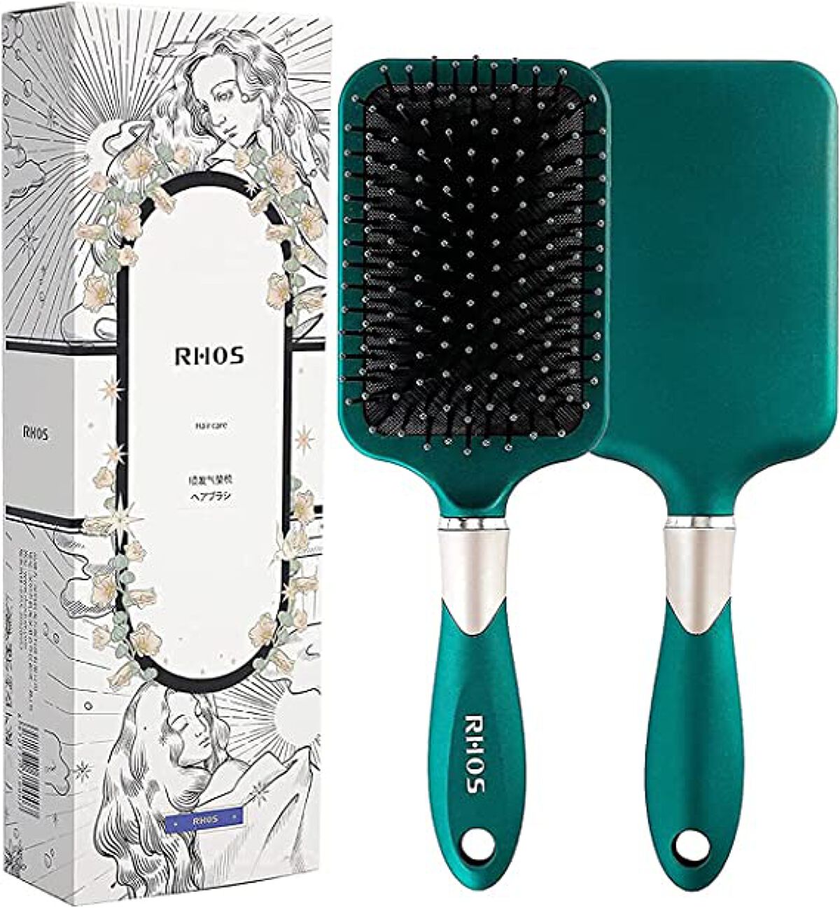 RHOSパドルブラシ乾湿両用 緑
