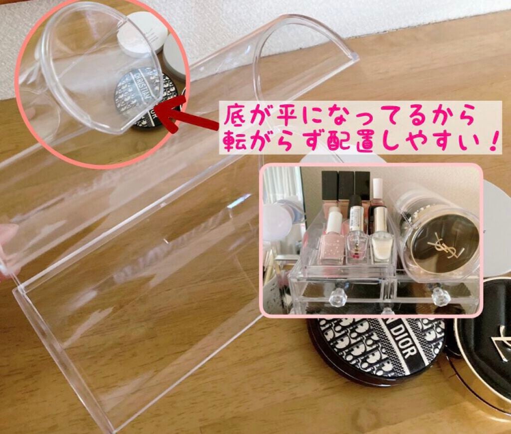 メグ on LIPS 「#コスメ収納紹介します以前にも紹介したのですがもう1回🙌💓ホン..」(2枚目)