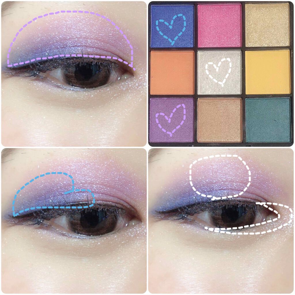 UR GLAM　BLOOMING EYE COLOR PALETTE/U R GLAM/アイシャドウパレットを使ったクチコミ（2枚目）