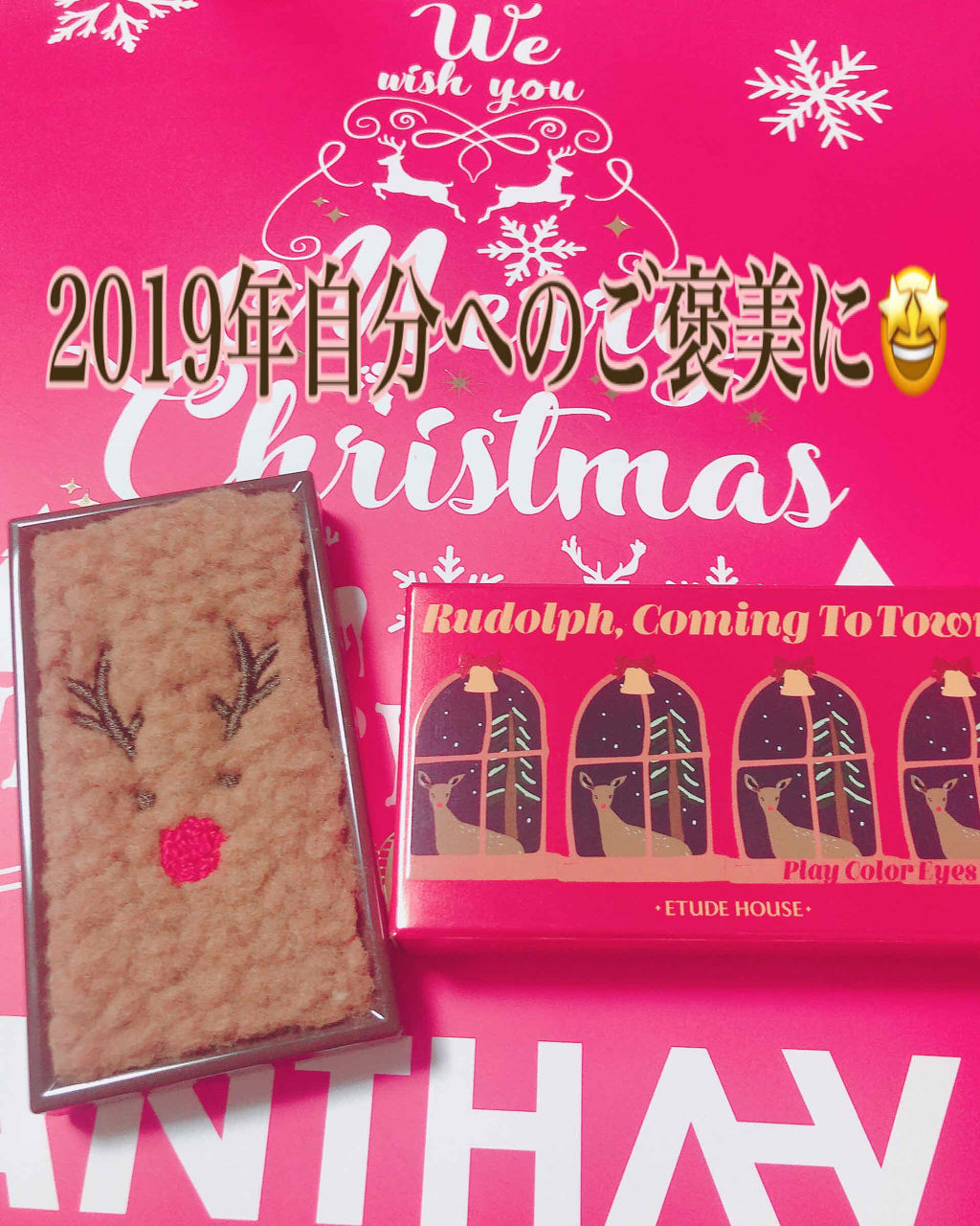 ルドルフ プレイカラー アイシャドウミニ トナカイ/ETUDE/アイシャドウパレットを使ったクチコミ（1枚目）