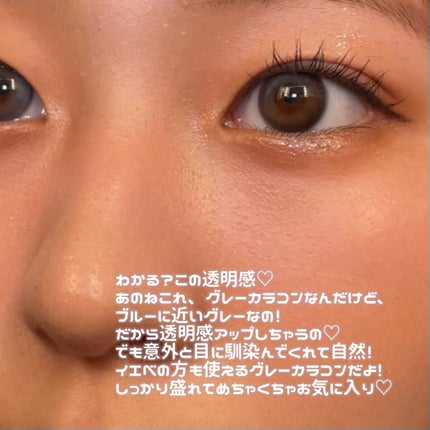 デームードグレーマンスリー (DAYMOOD GRAY monthly)/OLOLA/1ヶ月(1MONTH)カラコンを使ったクチコミ(5枚目)