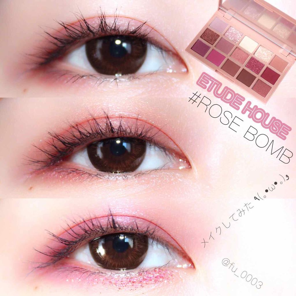 プレイカラーアイパレット ローズボム/ETUDE/アイシャドウパレットを使ったクチコミ（1枚目）