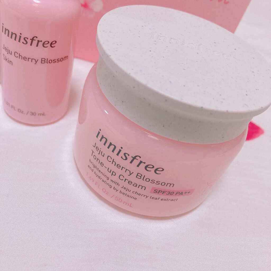 チェリーブロッサム トーンアップ クリーム UV/innisfree/フェイスクリームを使ったクチコミ(2枚目)