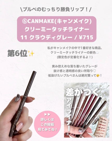 クリーミータッチライナー/キャンメイク/ジェルアイライナーを使ったクチコミ(4枚目)