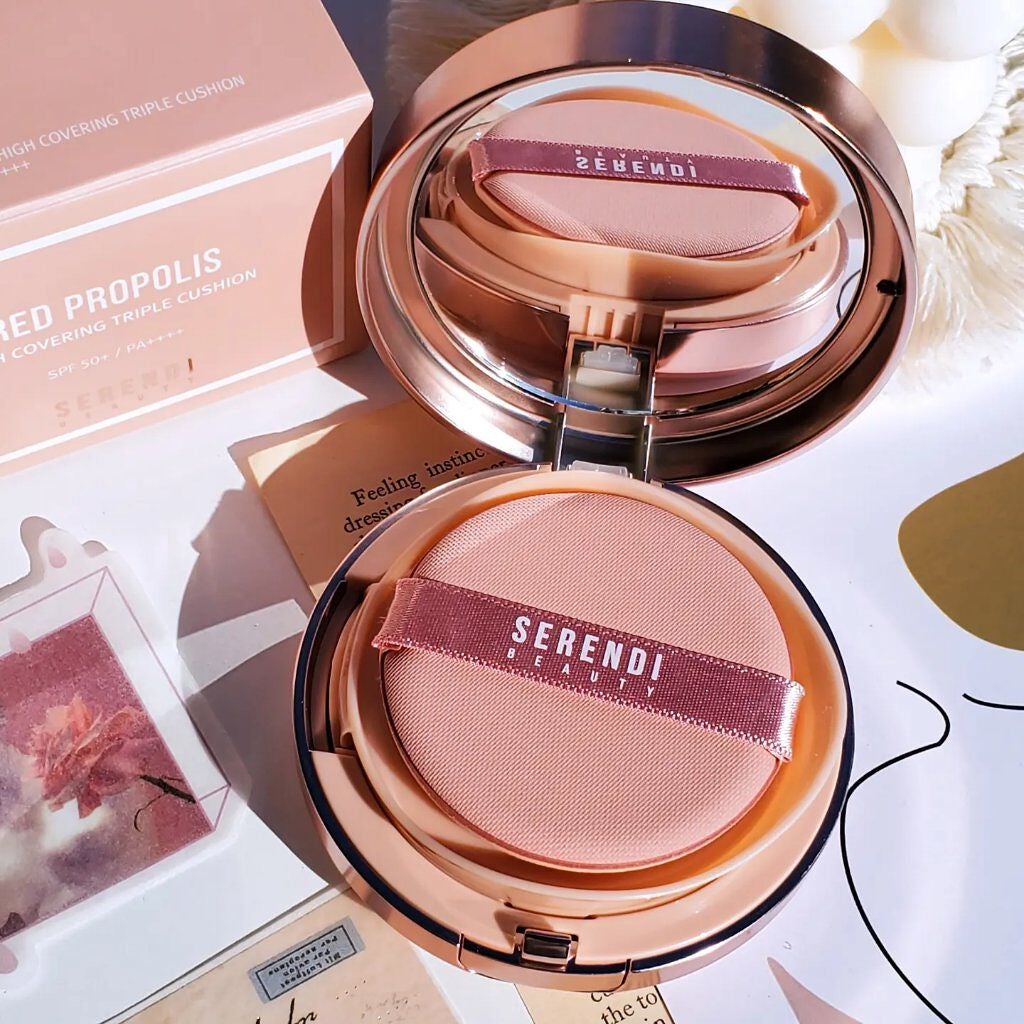 RED PROPOLIS HIGH COVERING TRIPLE CUSHION/SERENDI BEAUTY/クッションファンデーションを使ったクチコミ(8枚目)