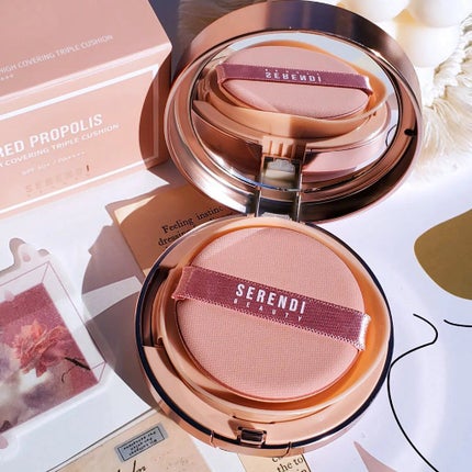 RED PROPOLIS HIGH COVERING TRIPLE CUSHION/SERENDI BEAUTY/クッションファンデーションを使ったクチコミ(8枚目)