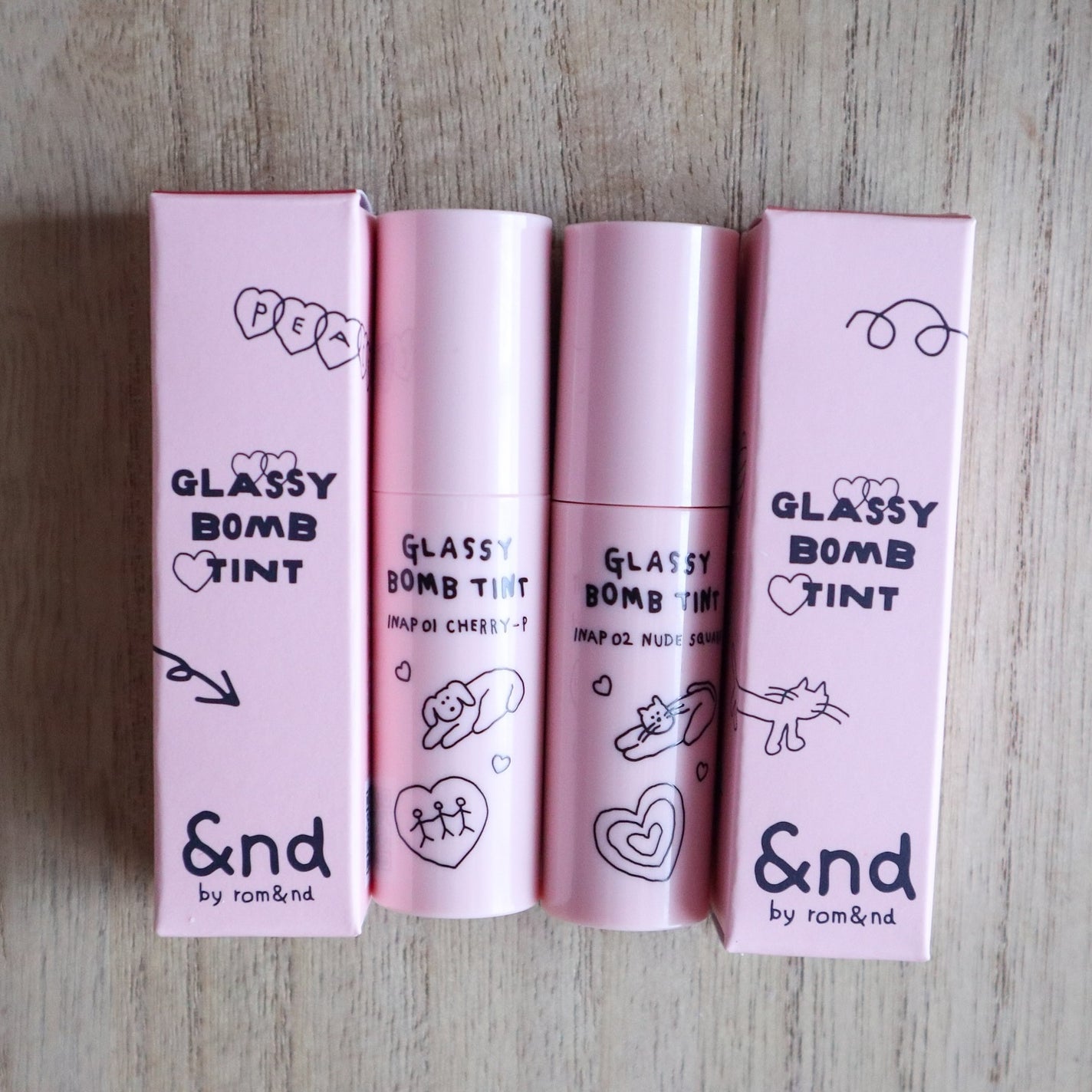 グラッシーボムティント/&nd by rom&nd/リップティントを使ったクチコミ(6枚目)