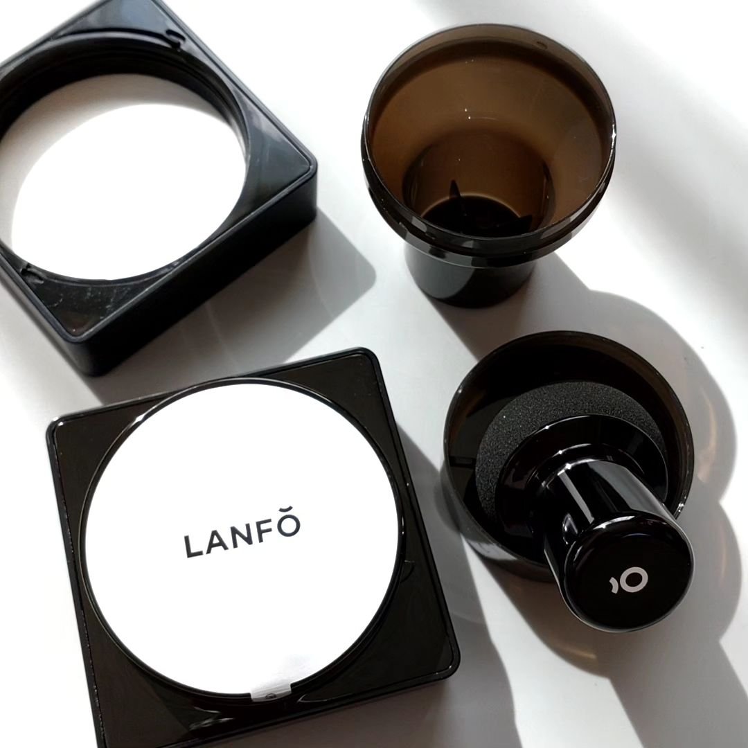 パールクリスタルファンデーション/LANFO/クッションファンデーションを使ったクチコミ（2枚目）