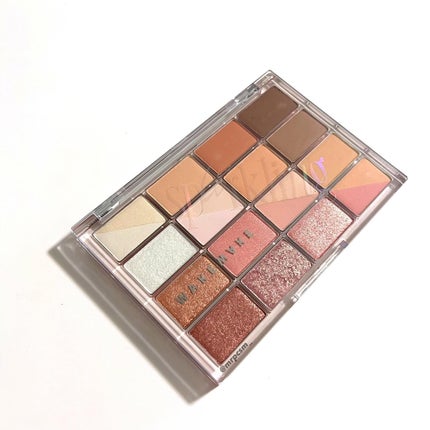 ソフトブラーリングアイパレット 18.ピーチクラッシュブラーリング/wakemake/アイシャドウパレットを使ったクチコミ(2枚目)