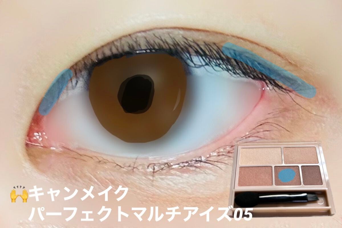 パーフェクトマルチアイズ/キャンメイク/アイシャドウパレットを使ったクチコミ(3枚目)
