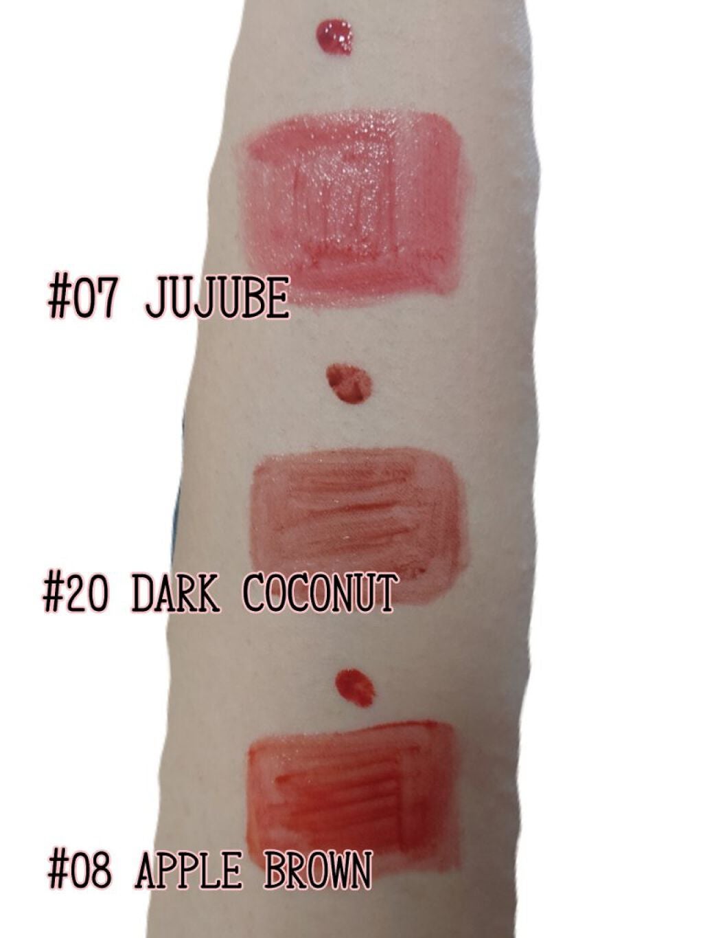 ジューシーラスティングティント/rom&nd/リップティントを使ったクチコミ(3枚目)