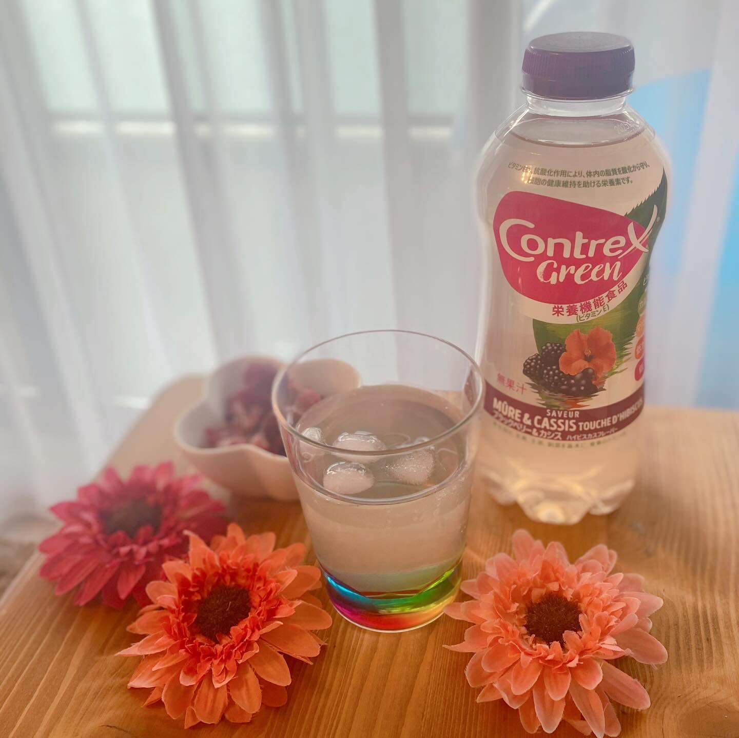 Contrex Green ブラックベリー＆カシス ハイビスカスフレーバー/コントレックス/ドリンクを使ったクチコミ（2枚目）