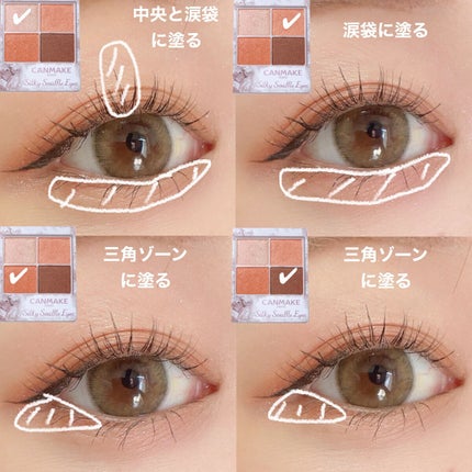 シルキースフレアイズ/キャンメイク/アイシャドウパレットを使ったクチコミ(3枚目)