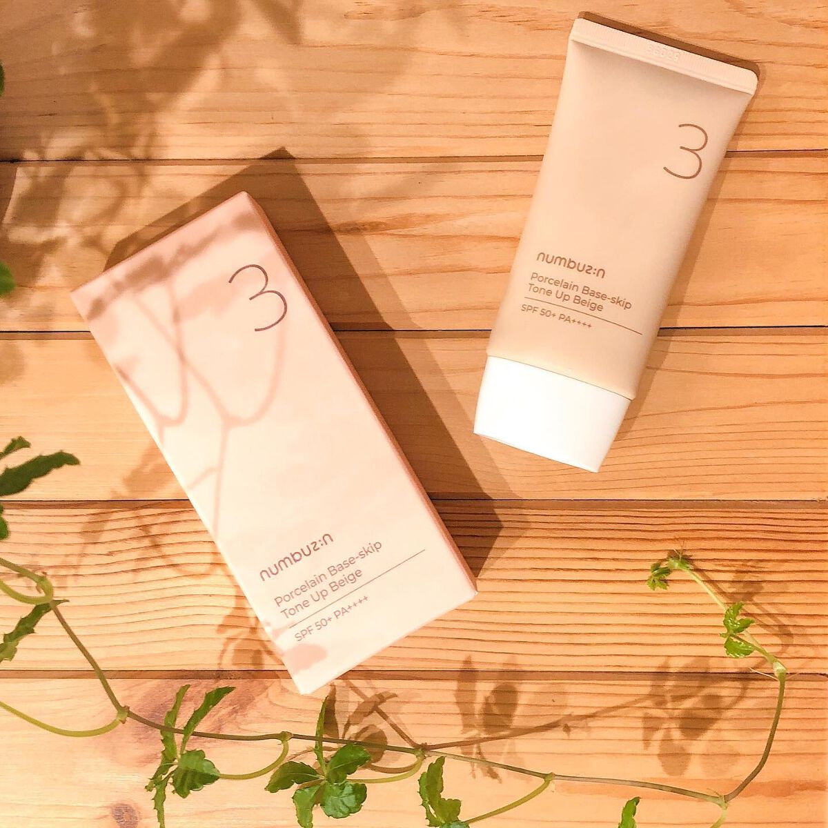 3番 ノーファンデ陶器肌トーンアップクリーム/numbuzin/化粧下地を使ったクチコミ(1枚目)