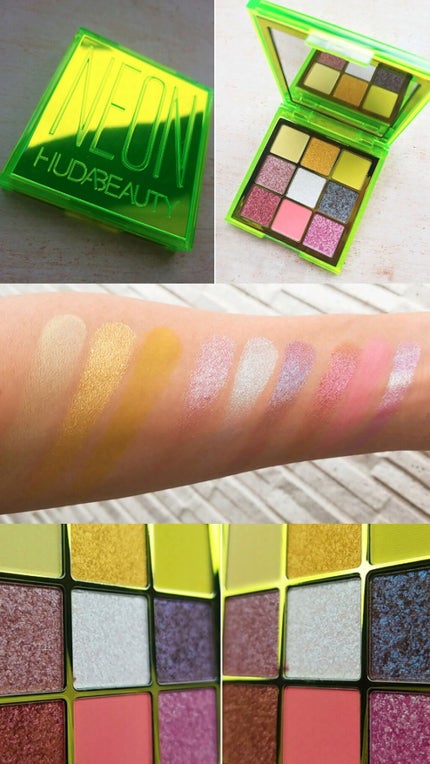 Neon Obsessions Pressed Pigment Palette/Huda Beauty/アイシャドウパレットを使ったクチコミ(1枚目)