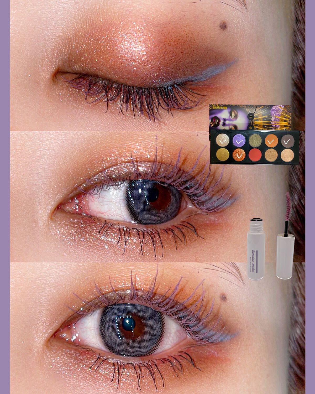 ロング＆カールマスカラ アドバンストフィルムC 06 アイリスパープル/ヒロインメイク/マスカラを使ったクチコミ（2枚目）