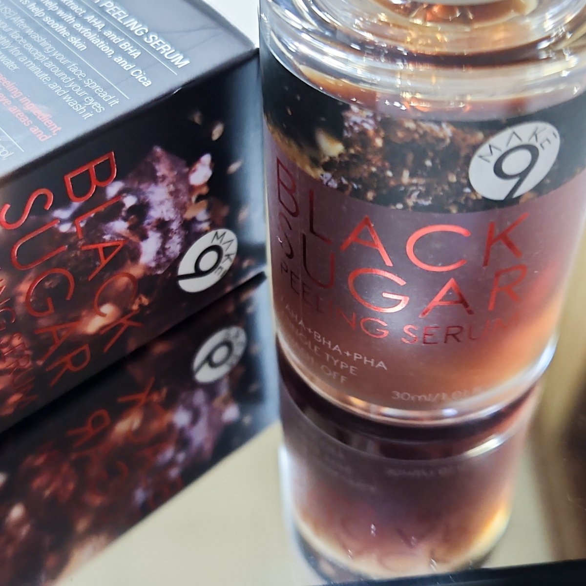 ブラックシュガーピーリングセラム/MAKE9/美容液を使ったクチコミ（1枚目）