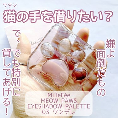 ミャオパウズアイシャドウパレット 03 ツンデレ/MilleFée/パウダーアイシャドウを使ったクチコミ（1枚目）