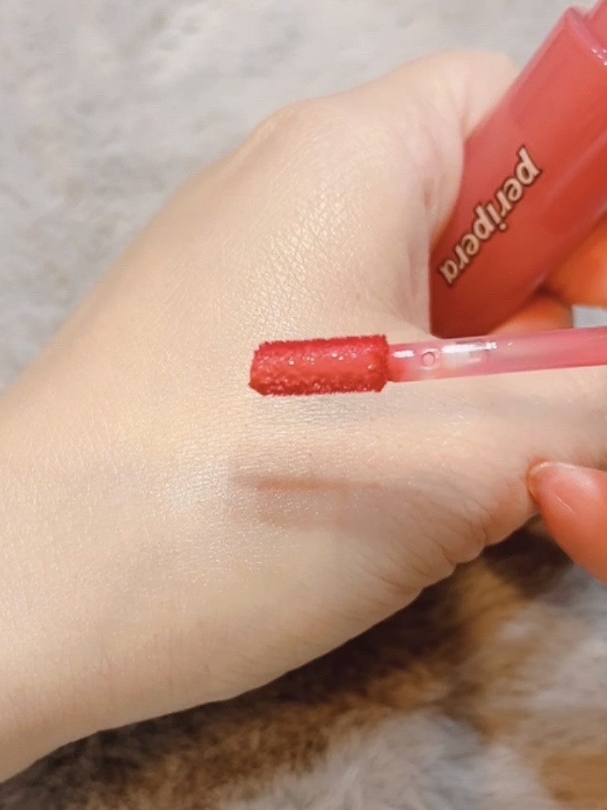 ウォーター ベアー ティント 08 ピュア ピンク(PURE PINK)/PERIPERA/リップティントを使ったクチコミ（3枚目）