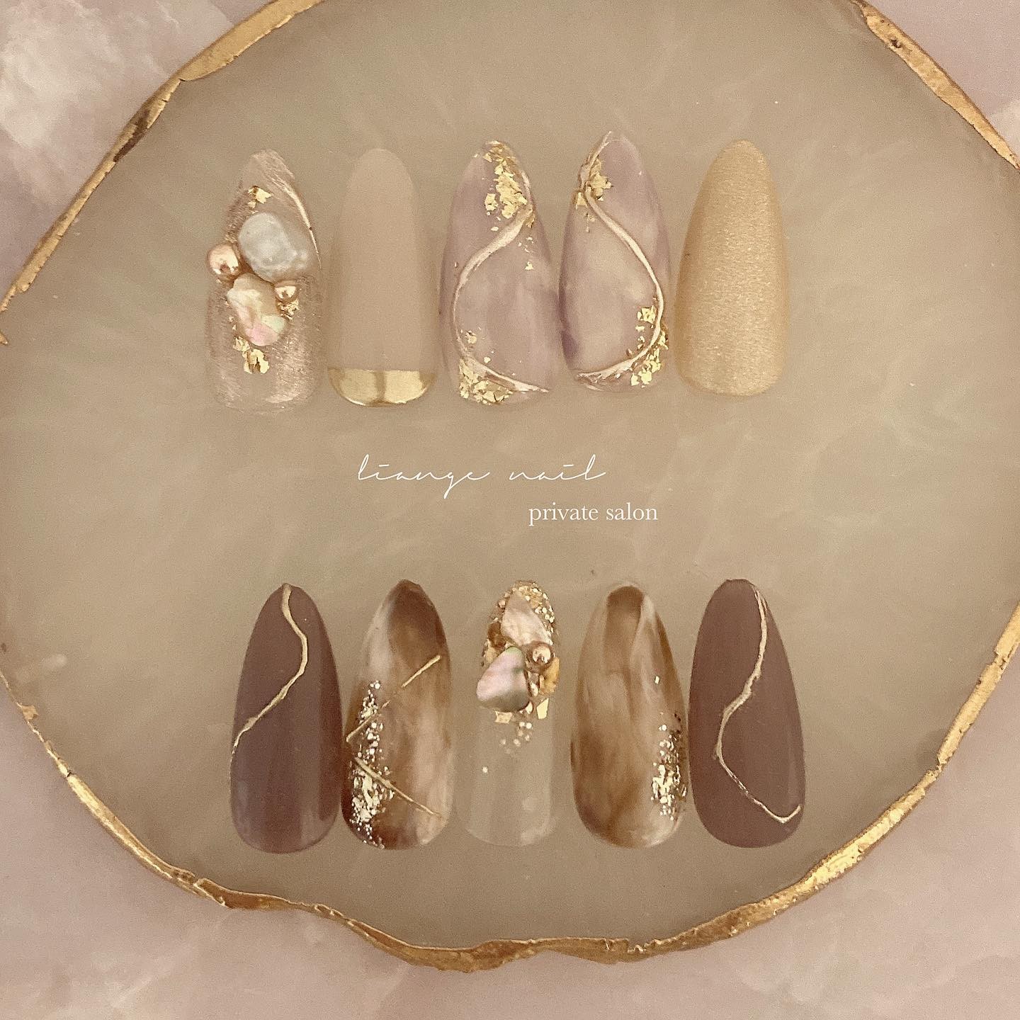 #リアンジェネイル,#柏ネイル,#ネイル,#ニュアンスネイル,#大人ニュアンスネイル,#シェルネイル,#ミラーネイル,#冬ネイルのネイルデザイン