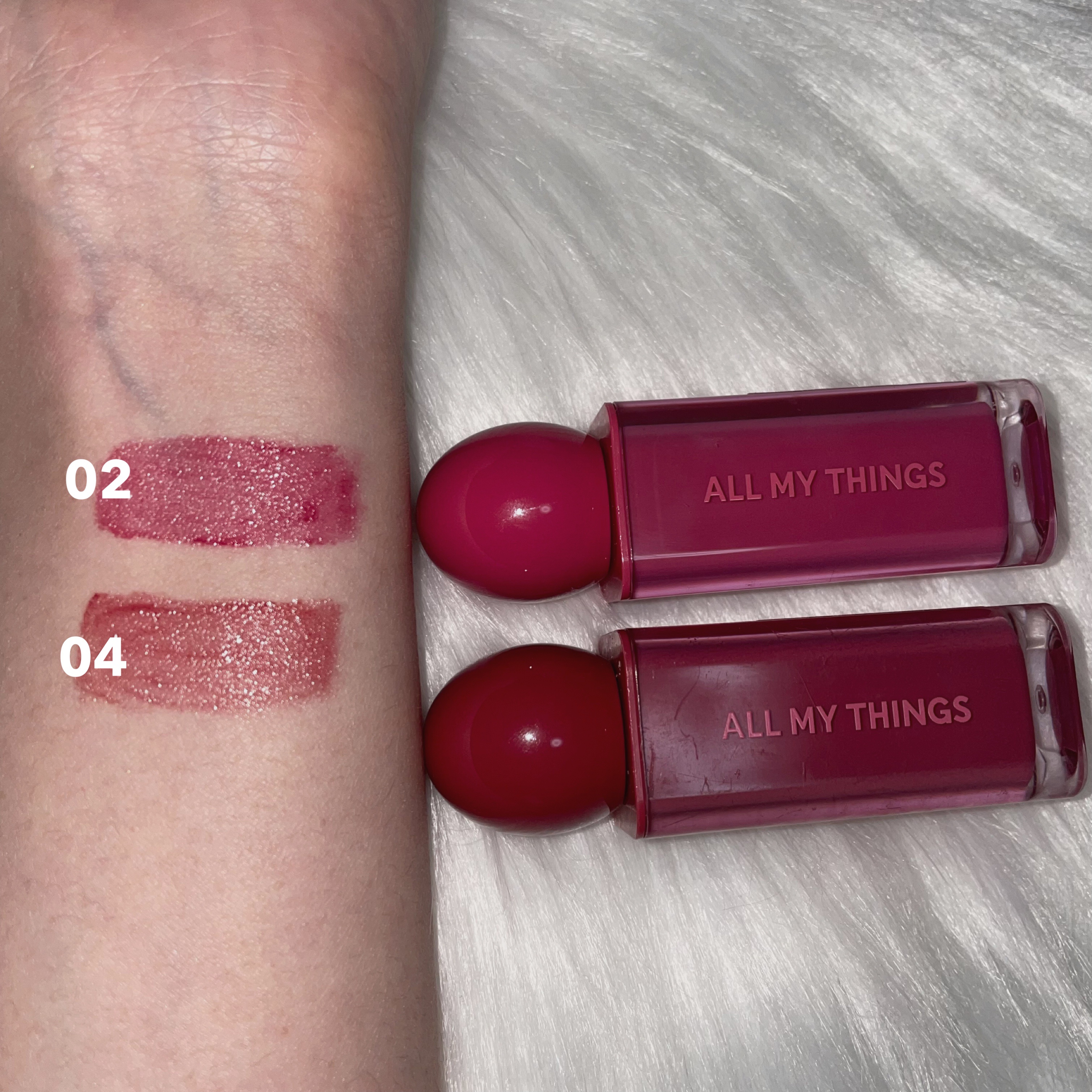 オールマイシングス リップスティッカーティント 【旧】02 ベリーモア(BERRY MORE)/all my things/リップティントを使ったクチコミ（2枚目）