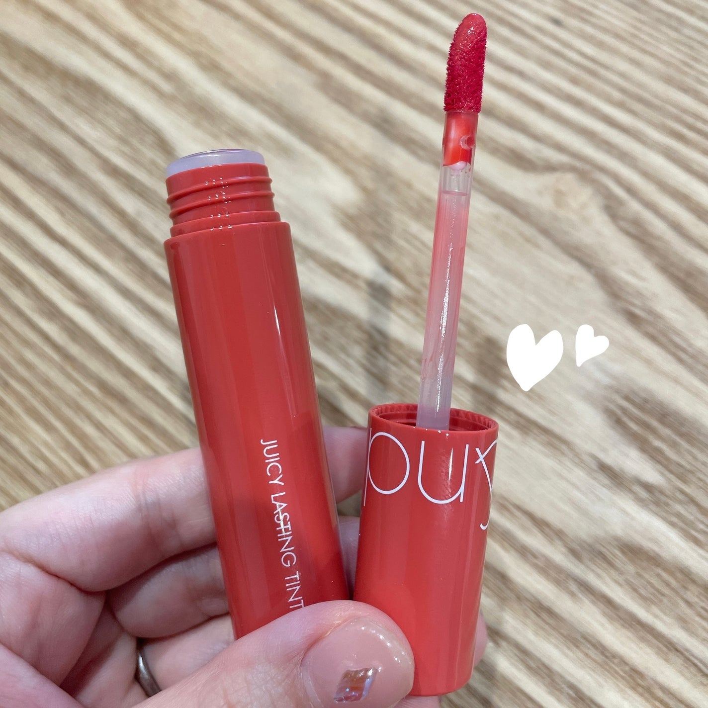 ジューシーラスティングティント/rom&nd/リップティントを使ったクチコミ(2枚目)