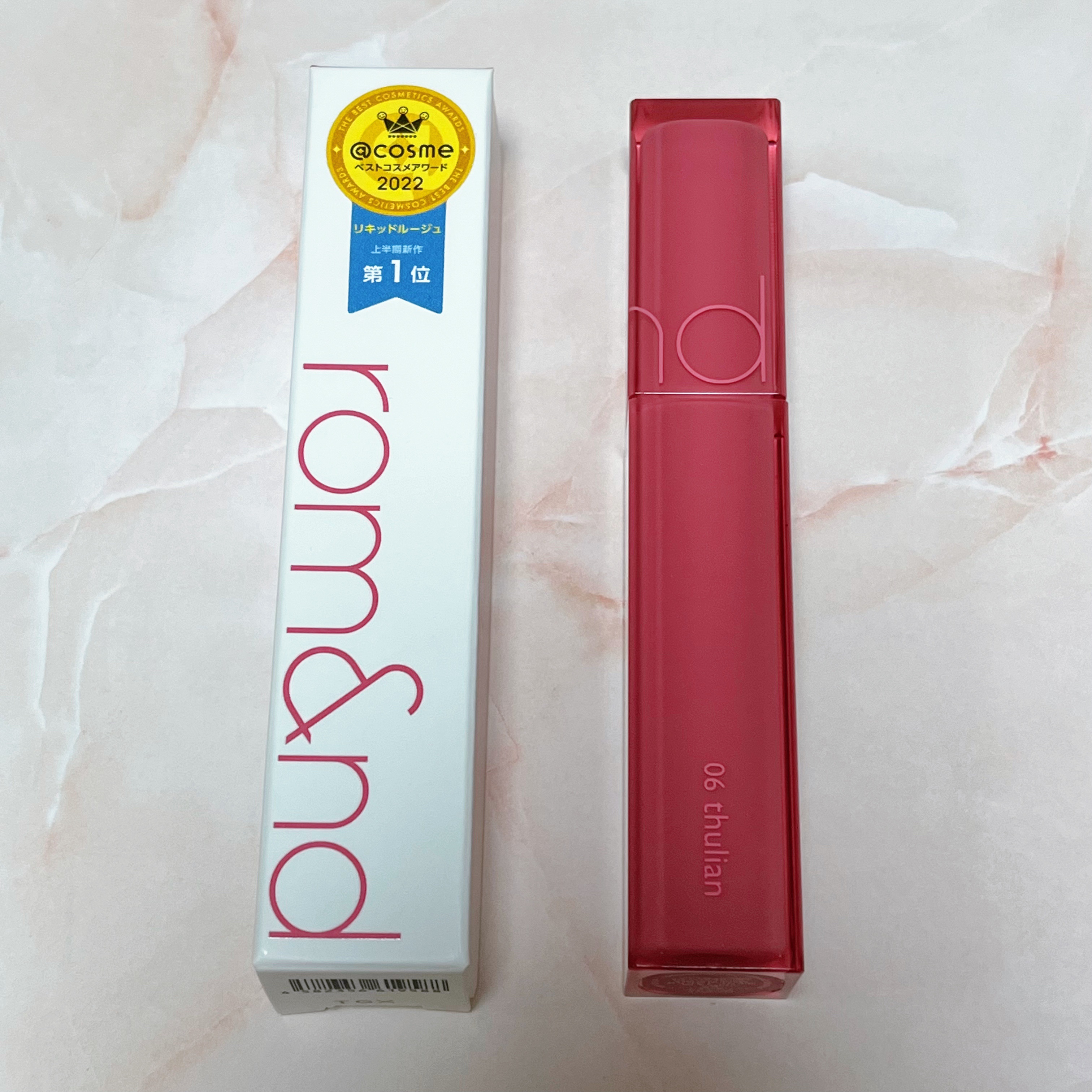 デュイフルウォーターティント 06 チュリアン/rom&nd/リップティントを使ったクチコミ（2枚目）