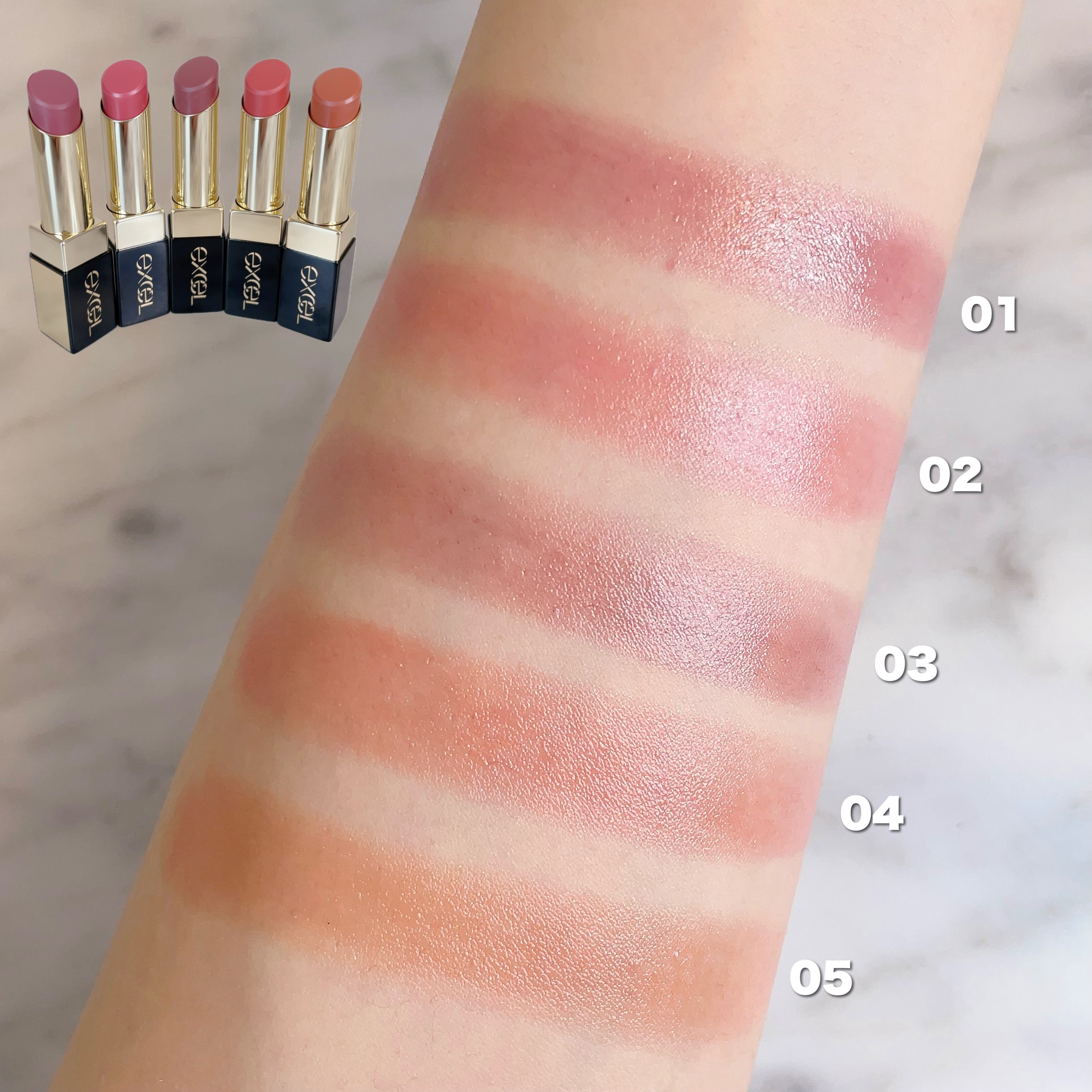 リップステディ/excel/口紅を使ったクチコミ（3枚目）