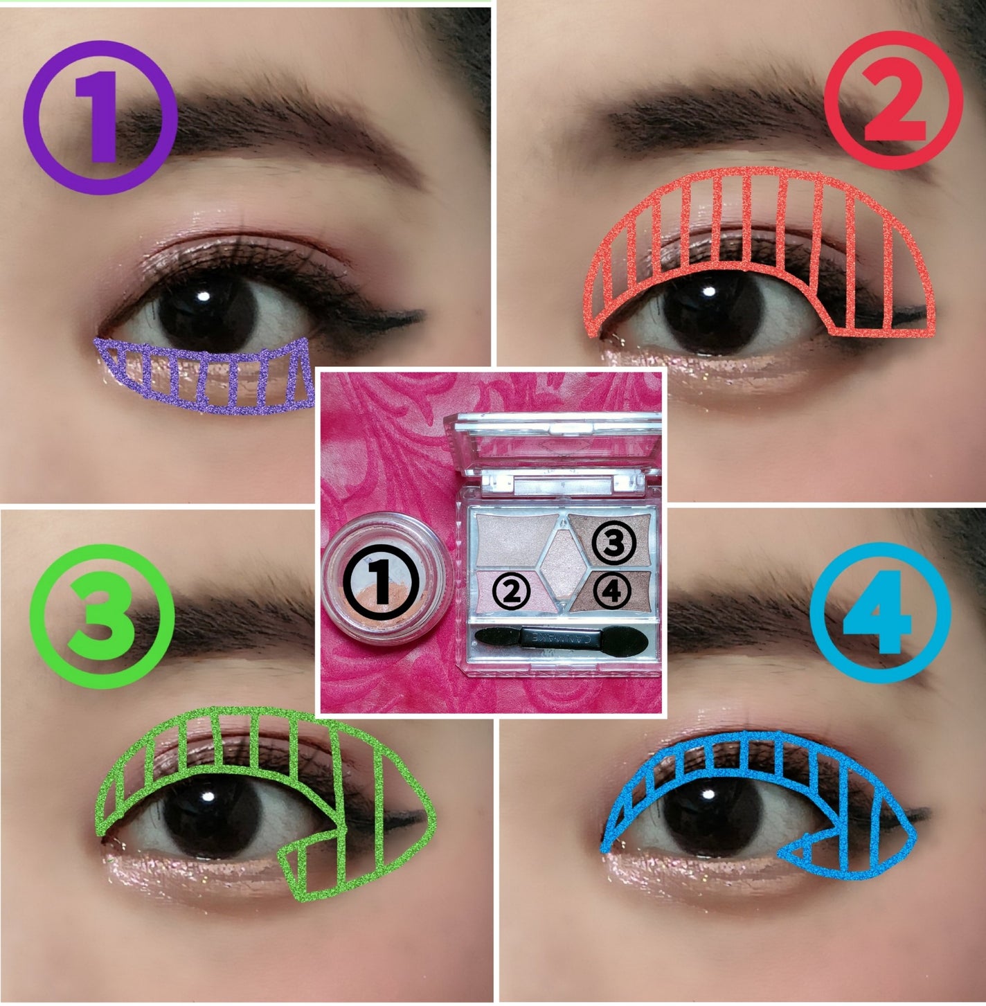 【旧品】パーフェクトスタイリストアイズ/キャンメイク/アイシャドウパレットを使ったクチコミ(5枚目)