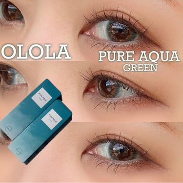 OLOLA PURE AQUA 1dayのクチコミ「涼しげなグリーンの瞳でさりげなく印象チェンジ✨

#olola
#アクアグリーン

使用期間 .....」（1枚目）