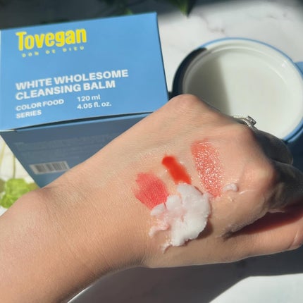 カラーフードシリーズホワイトホールサムクレンジングバーム/Tovegan/クレンジングバームを使ったクチコミ(2枚目)