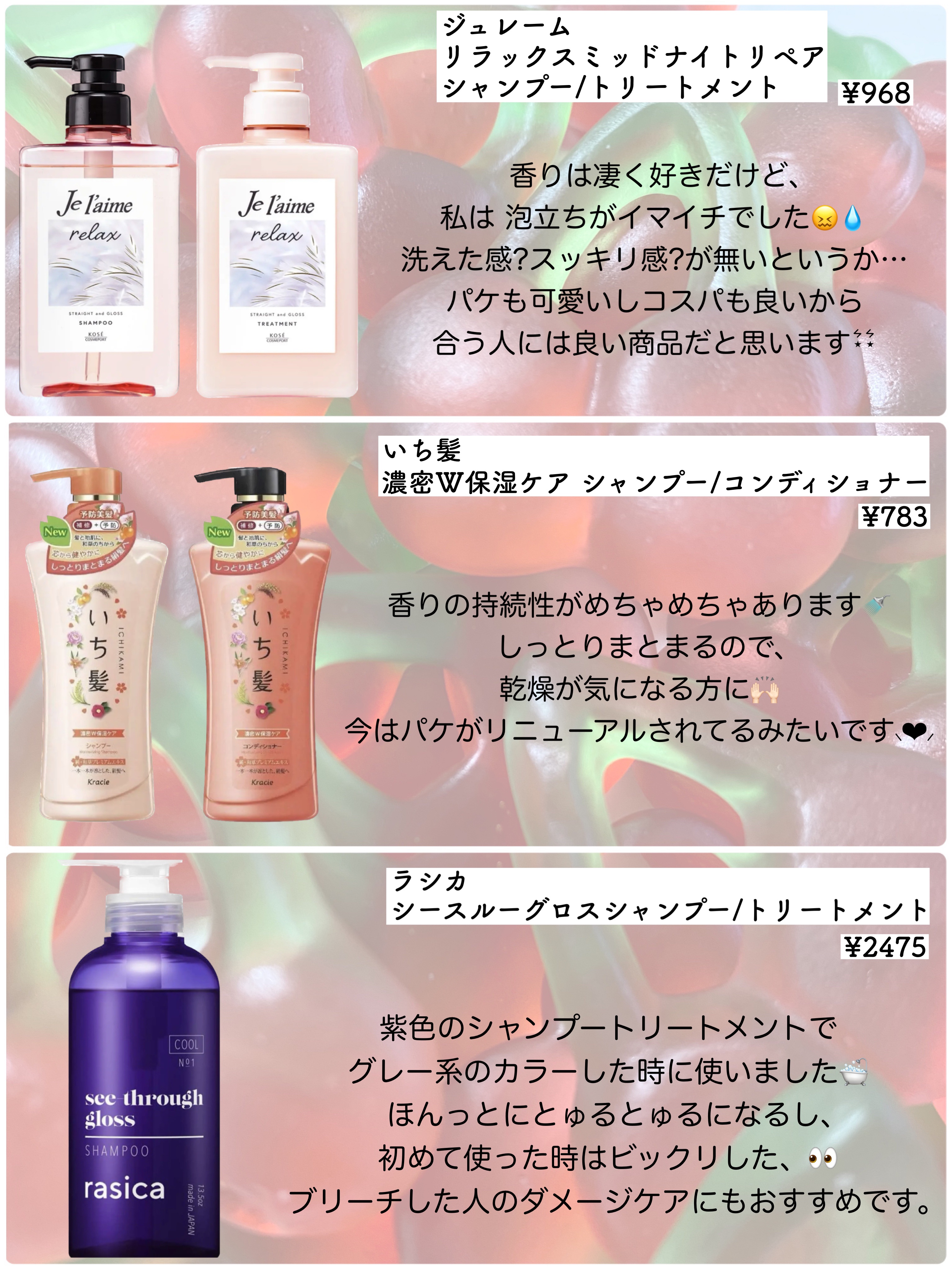 nano🪞₊⊹ on LIPS 「⸜私が使ってきた⸝‍ シャンプー/トリートメント