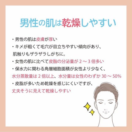 hachi【健康と美を目指す】 on LIPS 「今日の投稿は【女性と男性の肌はどう違う?】です!正しいスキンケ..」(4枚目)