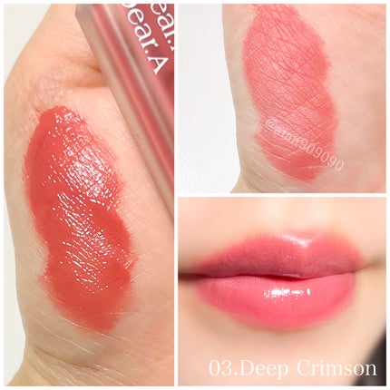 シアーベルベットティント/Dear.A/リップティントを使ったクチコミ(4枚目)