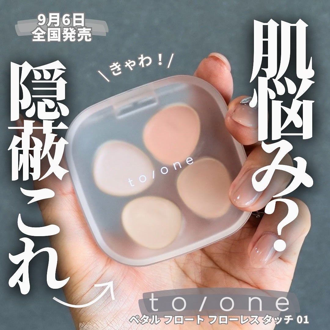 トーン ペタル フロート フローレス タッチ/to/one/パレットコンシーラーを使ったクチコミ(1枚目)