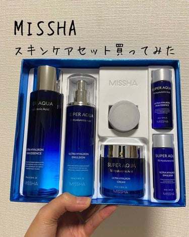 MISSHA アクア　UH　化粧水のクチコミ「今日は購入品の紹介です☺️



MISSHAのスーパーアクアウルトラヒアルロンシリーズの三種.....」（1枚目）