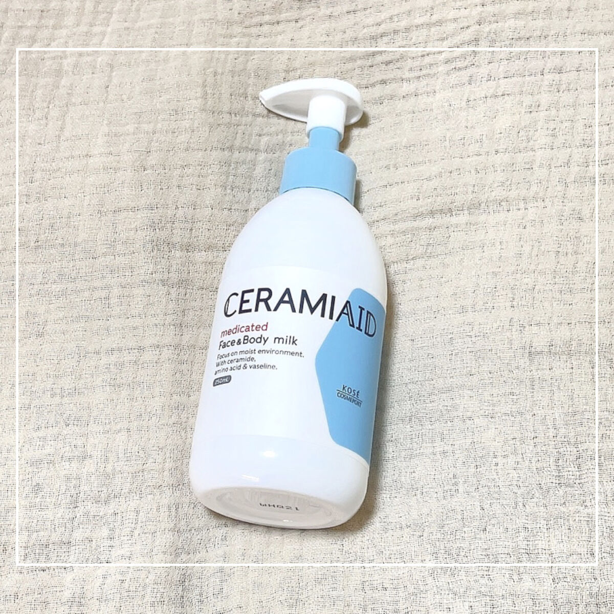 .
.
\ 敏感肌・赤ちゃんにも使える🍼 /
🖇セラミエイド 薬用スキンミルク

┈┈┈┈┈┈┈Product details. 
☑︎ 医薬部外品 250ml 1430円（税込）
☑︎ 人型セラミド薬用全身保湿ミルク（顔・からだ用）
