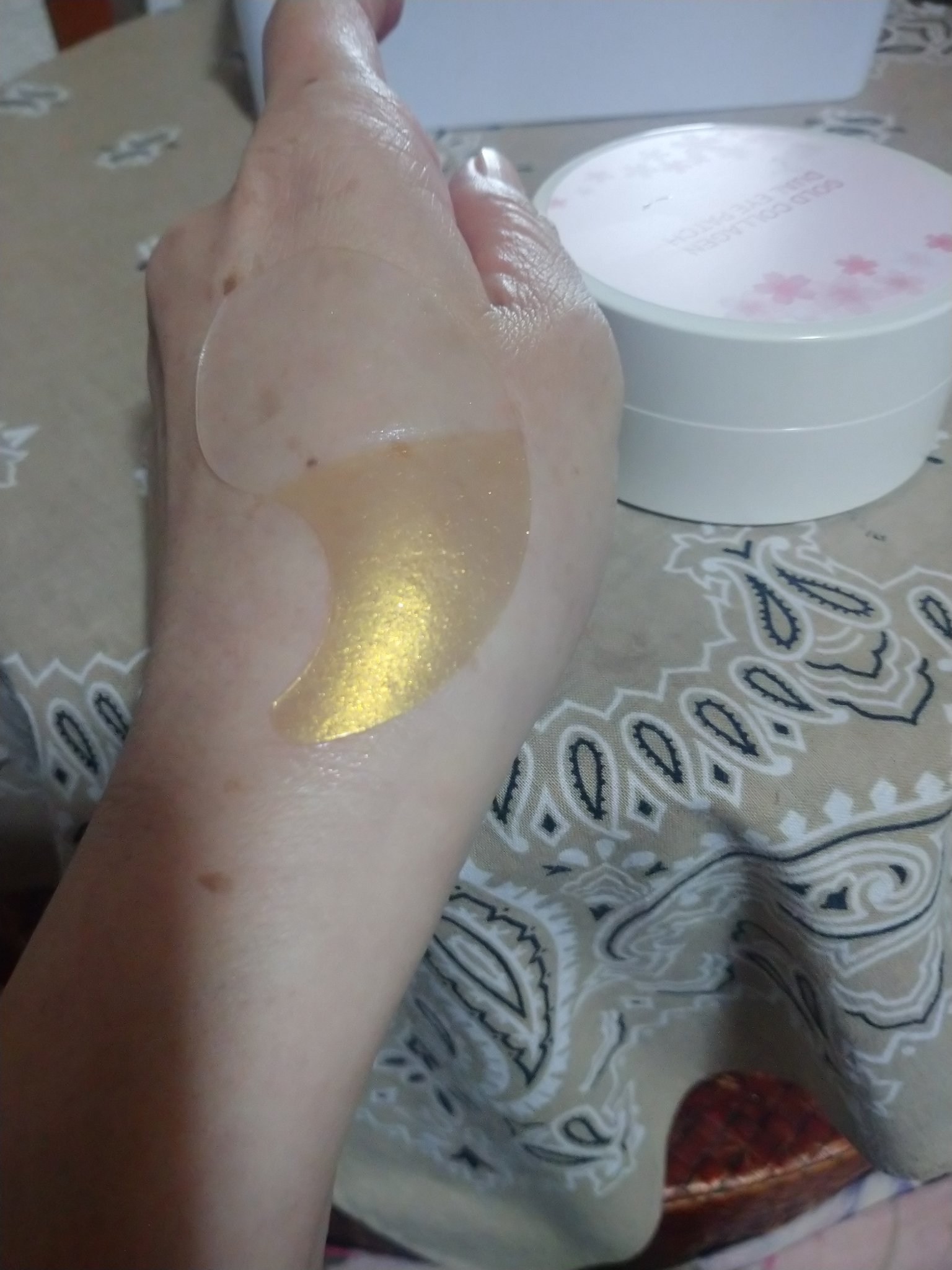 GOLD COLLAGEN DUAL EYE PATCH/SNP/アイケア・アイクリームを使ったクチコミ（3枚目）