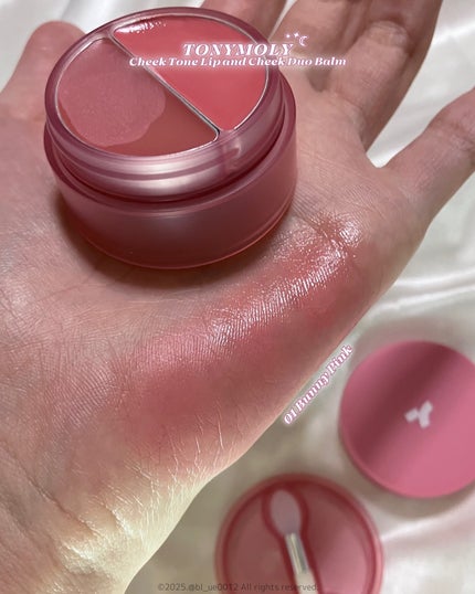 チークトーン リップ&チーク デュオバーム/TONYMOLY/口紅を使ったクチコミ(4枚目)