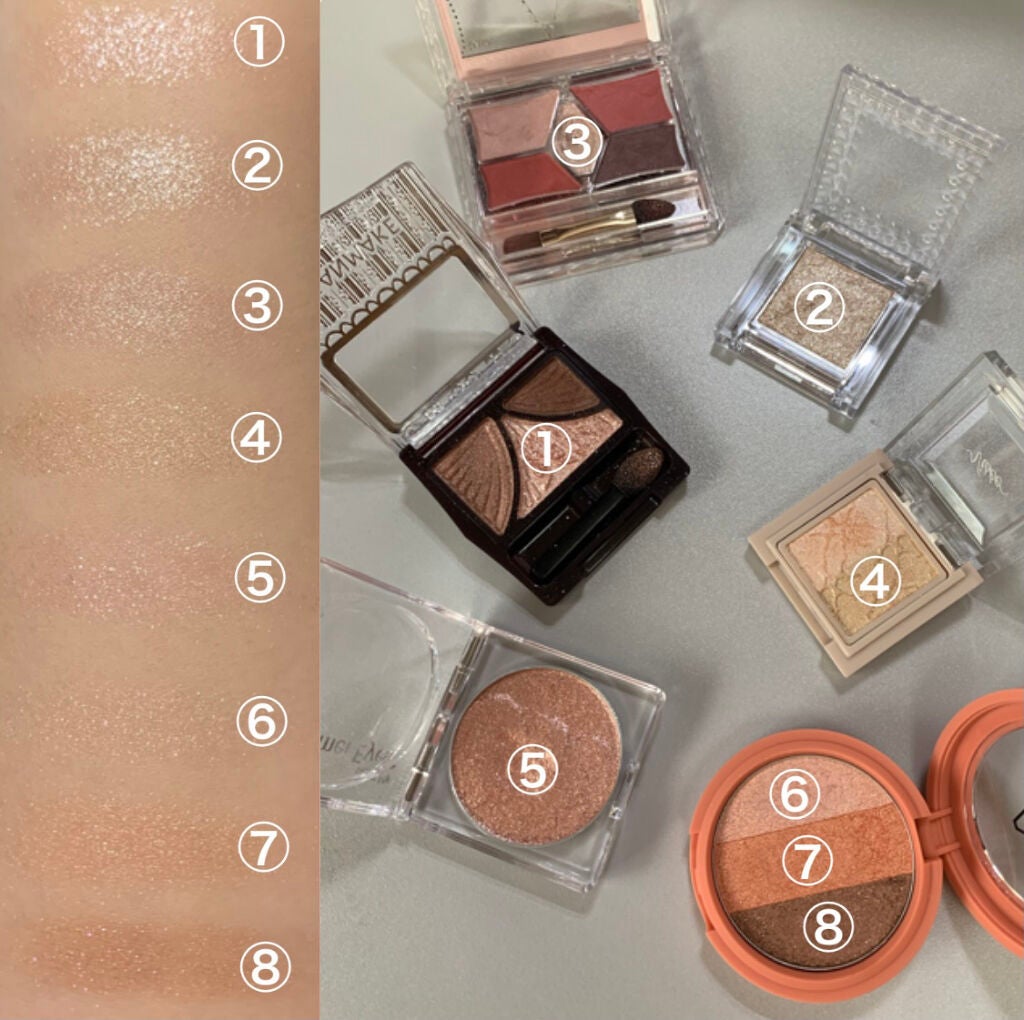 ジューシーピュアアイズ/キャンメイク/アイシャドウパレットを使ったクチコミ(5枚目)