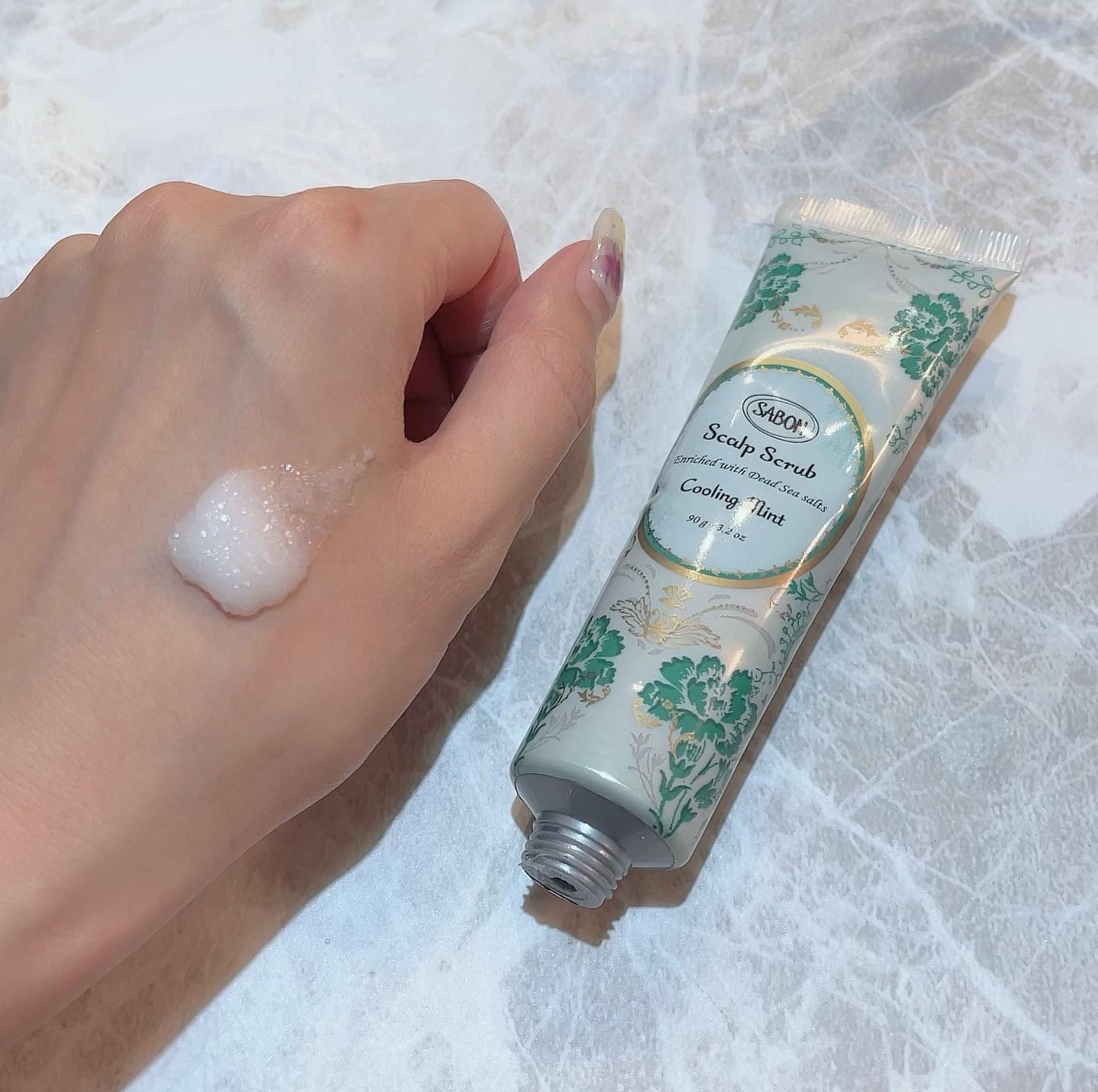 ヘッドスクラブ リフレッシング(ミント)/SABON/ヘッドスクラブを使ったクチコミ（2枚目）