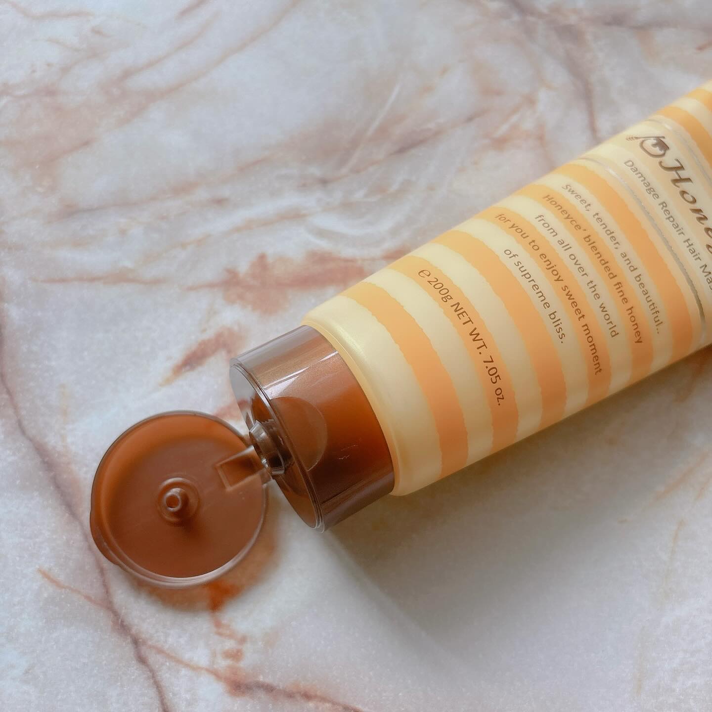 ハニーチェ モイスチャーリペア ヘアマスクのクチコミ「✨🌼 ハニーチェ ダメージリペアヘアマスクYR 🌼✨

髪のダメージにサヨナラ！💔✨ 
乾燥や.....」（2枚目）