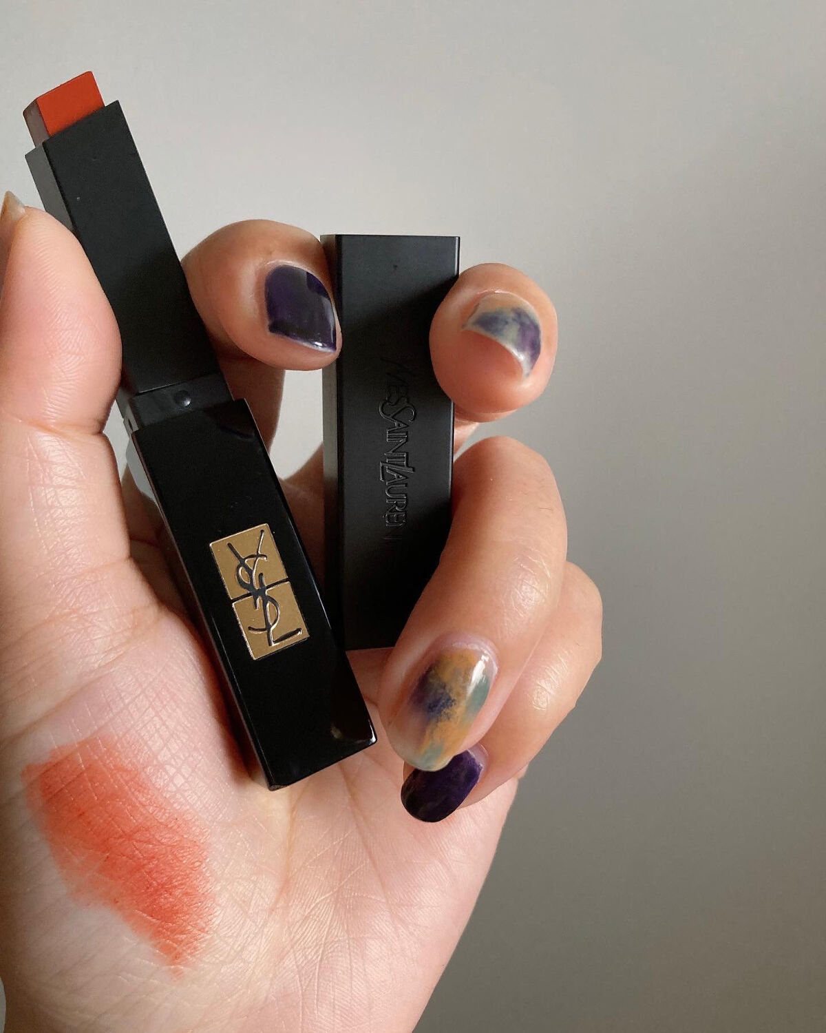 ルージュ ピュールクチュール ザ スリム ベルベットラディカル No.313 イレバレント シナモン/YVES SAINT LAURENT BEAUTE/口紅を使ったクチコミ（2枚目）