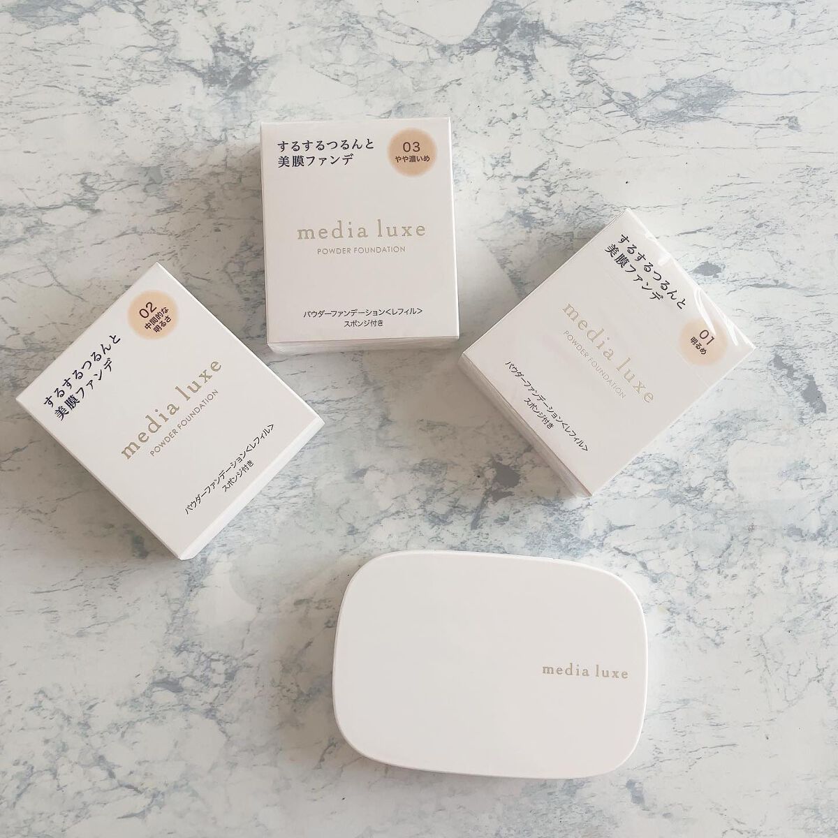 パウダーファンデーション/media luxe/パウダーファンデーションを使ったクチコミ(2枚目)